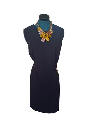Ann Taylor Navy Sleeveless Sheath Dress